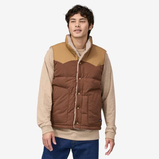 PATAGONIA Men’s Reversible Bivy Down Vest MOOSE BROWN