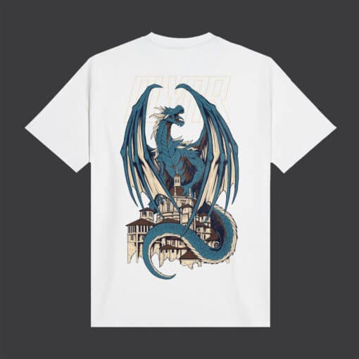 DOLLY NOIRE Blue Dragon Tee WHITE