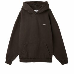 OBEY LOWERCASE PIGMENT PULLOVER HOOD Pigment Java Brown