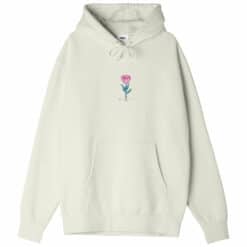 OBEY BARBWIRE FLOWER PREMIUM PULLOVER HOOD Unbleached