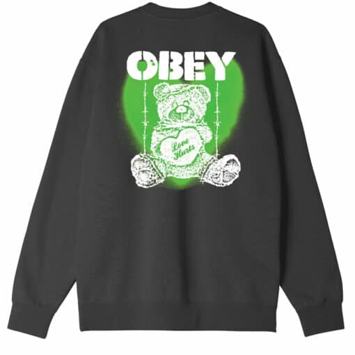 OBEY LOVE HURTS PREMIUM CREWNECK Black