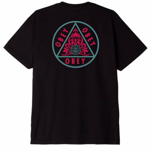 OBEY PYRAMID ORGANIC T-SHIRT Faded Black