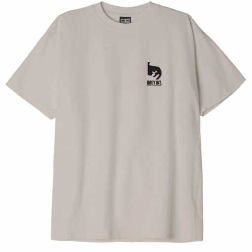 OBEY INT. VISUAL INDUSTRIES HEAVYWEIGHT T-SHIRT Silver Grey