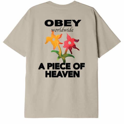 OBEY A PIECE OF HEAVEN HEAVYWEIGHT T-SHIRT Irish Cream