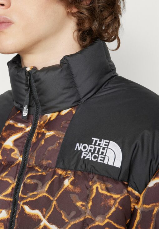 THE NORTH FACE GIACCA IN PIUMINO LHOTSE DA UOMO coal brown water distortion print-black