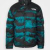 THE NORTH FACE GIACCA IN PIUMINO LHOTSE DA UOMO coal brown water distortion print-black