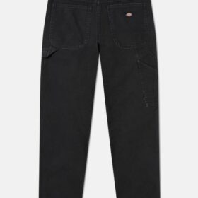 DICKIES Pantaloni da Carpentiere in Tela di Cotone Nero slavato