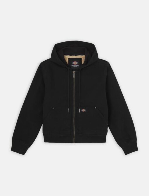 DICKIES Giacca In Tela Di Cotone Foderata Nero Slavato