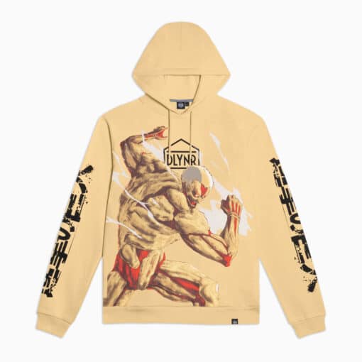 DOLLY NOIRE X ATTACK ON TITAN Armored Titan Hoodie Beige