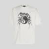 PHOBIA WHITE T-SHIRT WITH LILAC YIN&YANG PRINT