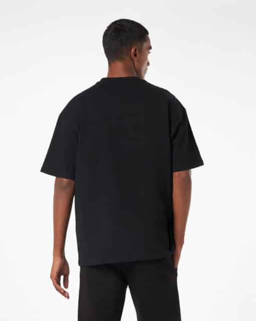 PHOBIA BLACK BLACK T-SHIRT WITH LIGHTNING BLUE PRINT