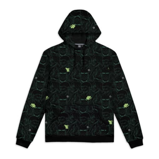 DOLLY NOIRE X ATTACK ON TITAN AoT Pattern Hoodie Black