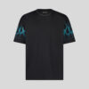 VISION OF SUPER BLACK T-SHIRT WITH LIGHT BLUE FLAMES