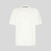 VISION OF SUPER WHITE T-SHIRT WITH WHITE EMBROIDERED FLAMES