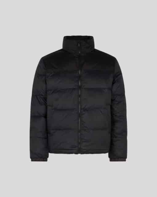 VISION OF SUPER BLACK PUFFER JACKET WITH BLACK TRIPLE FLAMES