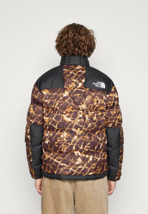 THE NORTH FACE GIACCA IN PIUMINO LHOTSE DA UOMO coal brown water distortion print-black