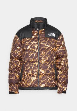 THE NORTH FACE GIACCA IN PIUMINO LHOTSE DA UOMO coal brown water distortion print-black