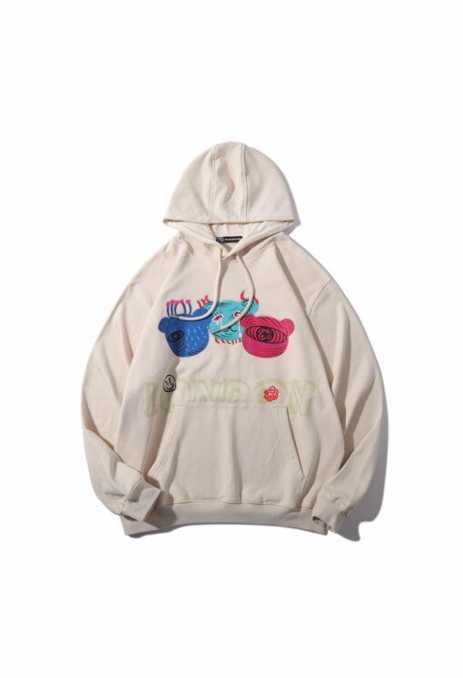 ACUPUNCTURE MINI MONSTERS HOODIE Cream