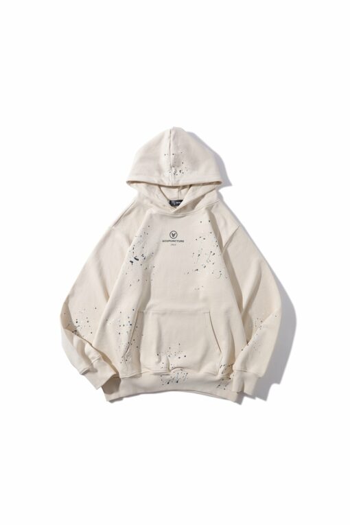 ACUPUNCTURE POLKA DOTS HOODIE Cream