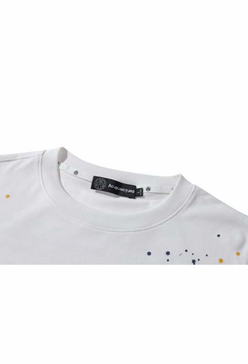 ACUPUNCTURE POLKA DOTS TSHIRT White