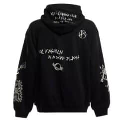 ACUPUNCTURE ACU HOODIE DANCING SKULL Black / White