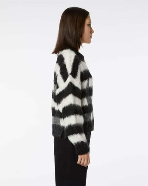 VISION OF SUPER Maglia Righe Nero Fiamma Nera