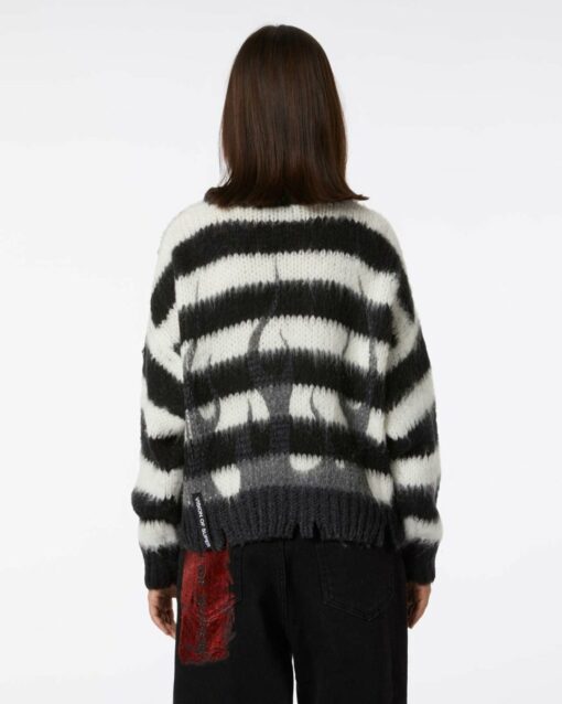 VISION OF SUPER Maglia Righe Nero Fiamma Nera