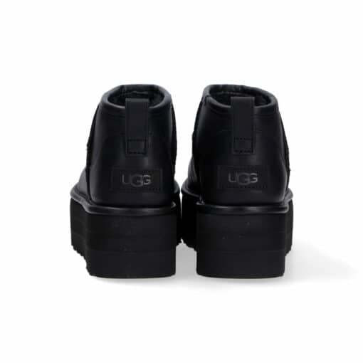 UGG CLASSIC ULTRA MINI PLATFORM Black Leather