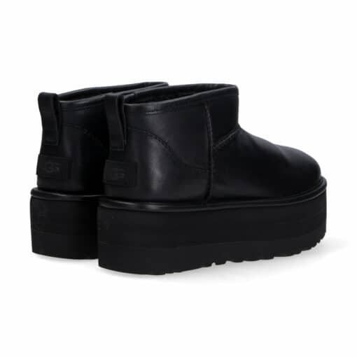 UGG CLASSIC ULTRA MINI PLATFORM Black Leather