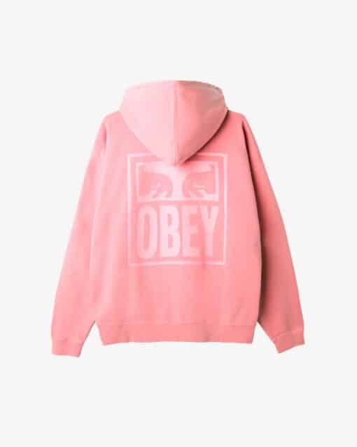 OBEY PIGMENT EYES ICON EXTRAHEAVY PULLOVER  Shell Pink
