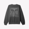 OBEY HERE LIES THE EARTH HEAVYWEIGHT CREWNECK Unbleached