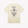 OBEY HERE LIES THE EARTH PIGMENT T-SHIRT Silver Grey