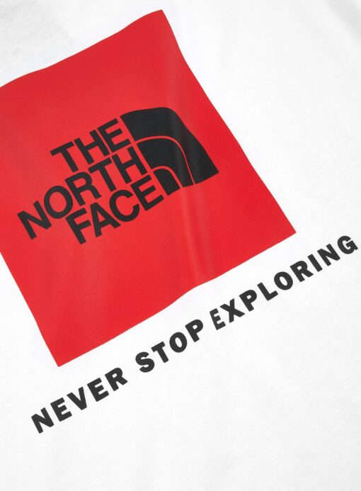 THE NORTH FACE T-SHIRT RED BOX White