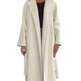 MERCI Cappotto con cintura panna