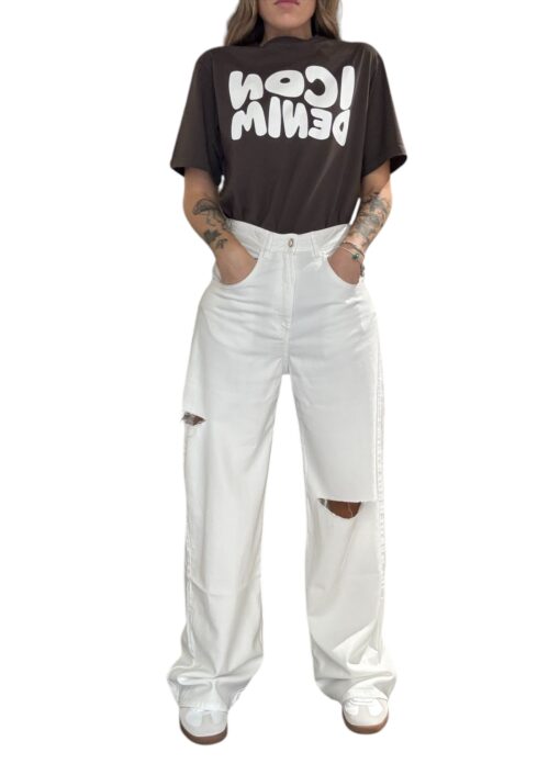 ICON DENIM POPPY JEANS Off White