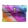 KURT GEIGER Kensington Bag in pelle nera con catena argentata