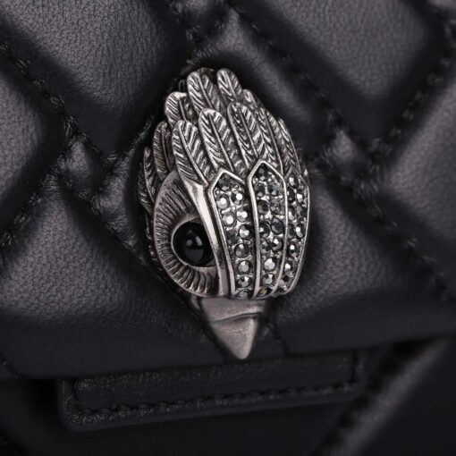 KURT GEIGER Kensington Bag in pelle nera con catena argentata