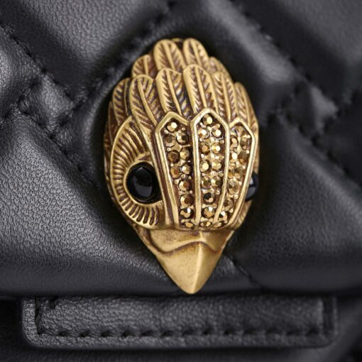 KURT GEIGER Kensington Bag in pelle nera con catena dorata