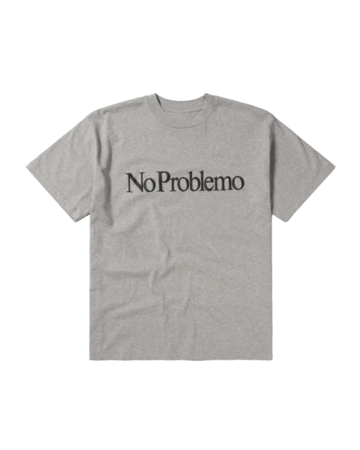 NO PROBLEMO T-shirt Logo Grey Marl