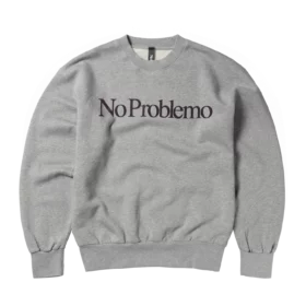 NO PROBLEMO Felpa Girocollo Grey Marl