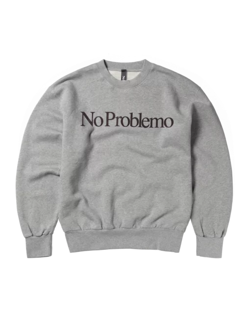 NO PROBLEMO Felpa Girocollo Grey Marl