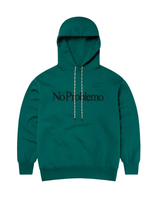 NO PROBLEMO Felpa Cappuccio Green