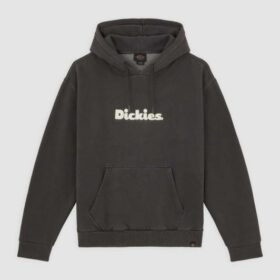 DICKIES Felpa Cappuccio Slayden tinta in capo Black