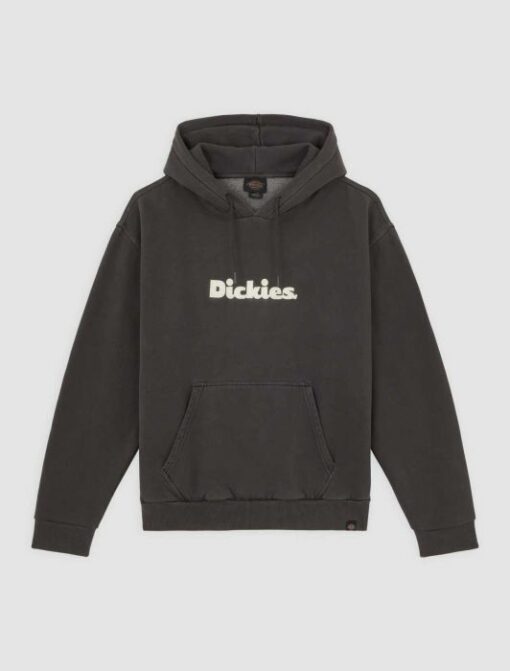 DICKIES Felpa Cappuccio Slayden tinta in capo Black
