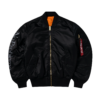 NO PROBLEMO X ALPHA INDUSTRIES  Bomber MA-1 Green