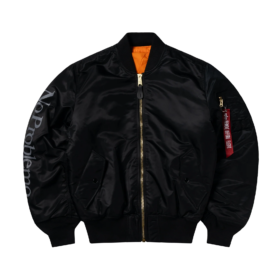NO PROBLEMO X ALPHA INDUSTRIES  Bomber MA-1 Black