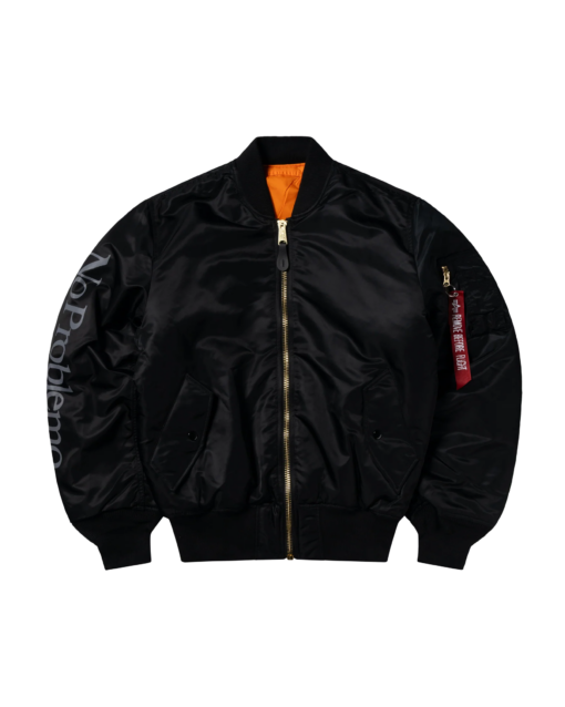 NO PROBLEMO X ALPHA INDUSTRIES  Bomber MA-1 Black