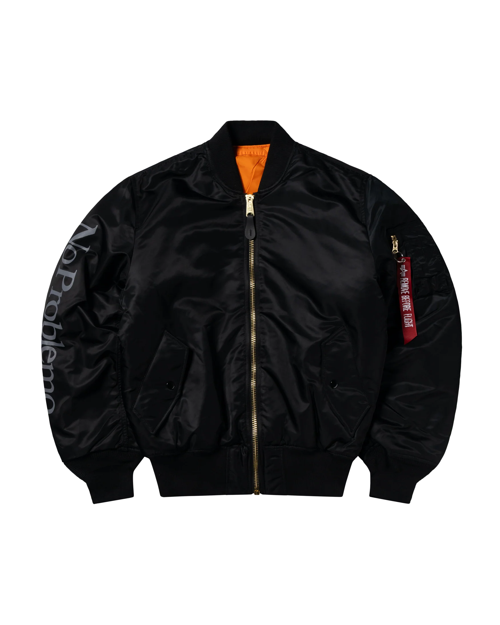 NO PROBLEMO X ALPHA INDUSTRIES  Bomber MA-1 Black