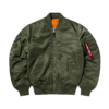 NO PROBLEMO X ALPHA INDUSTRIES  Bomber MA-1 Green
