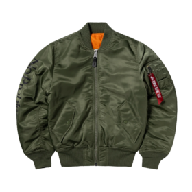 NO PROBLEMO X ALPHA INDUSTRIES  Bomber MA-1 Green